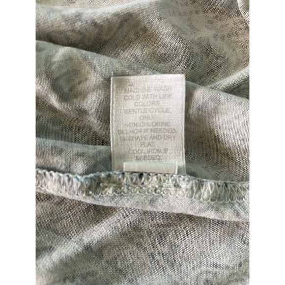 J Jill Wearever Collection Blue Black Paisely Jersey Long Sleeve Top Size 2X - Picture 11 of 13